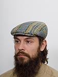 Кепка STETSON арт. 6223302 DRIVER CAP LINEN (голубой / зеленый)